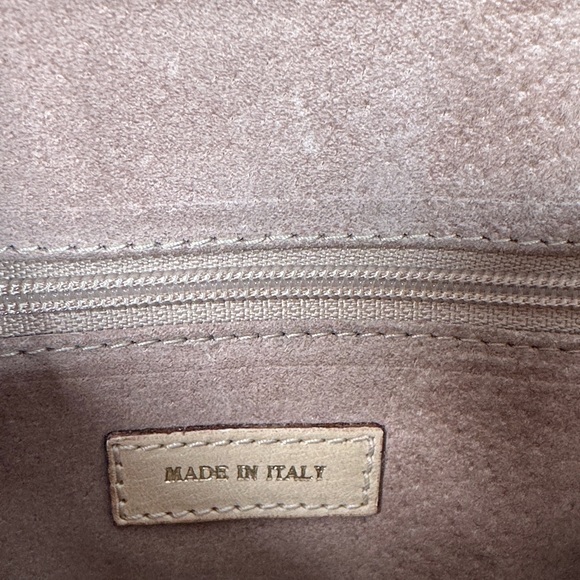 Kate Spade VTG Leather Shoulder Bag Purse Color Beige Made In Italy - Picture 13 of 15